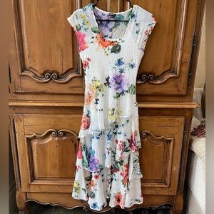 Komarov White Floral Dress